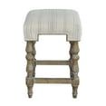 thumbnail image 3 of Linon Shelly Backless 24" Square Backless Counter Stool, Brown/Beige, 3 of 5