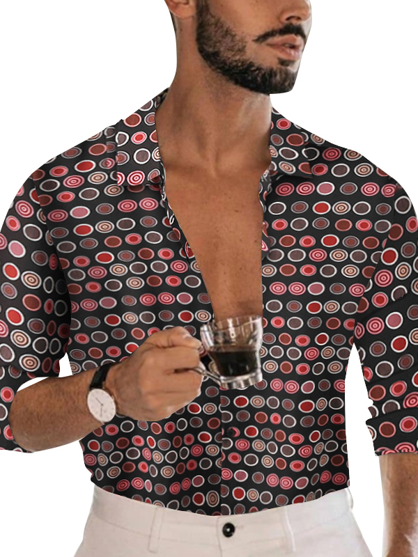 INCERUN Men's Long Sleeve Fancy Casual 