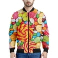 thumbnail image 3 of Chaqueta con cremallera con estampado de caramelos y dulce de azúcar para hombres y niños, sudadera con estampado 3D de piruleta, camisetas de manga larga, chaquetas de aviador urbanas geniales para m, 3 of 5