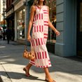 thumbnail image 5 of Tqcoqu Womens Summer Boho A-Line Maxi Dress Casual Color Block Sundress Sleeveless Beach Vacation Coverups, 5 of 5