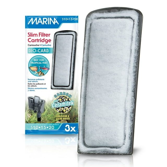 Cartucho de filtro Marina Slim Filter Carbón + Ceramic 3x Marina