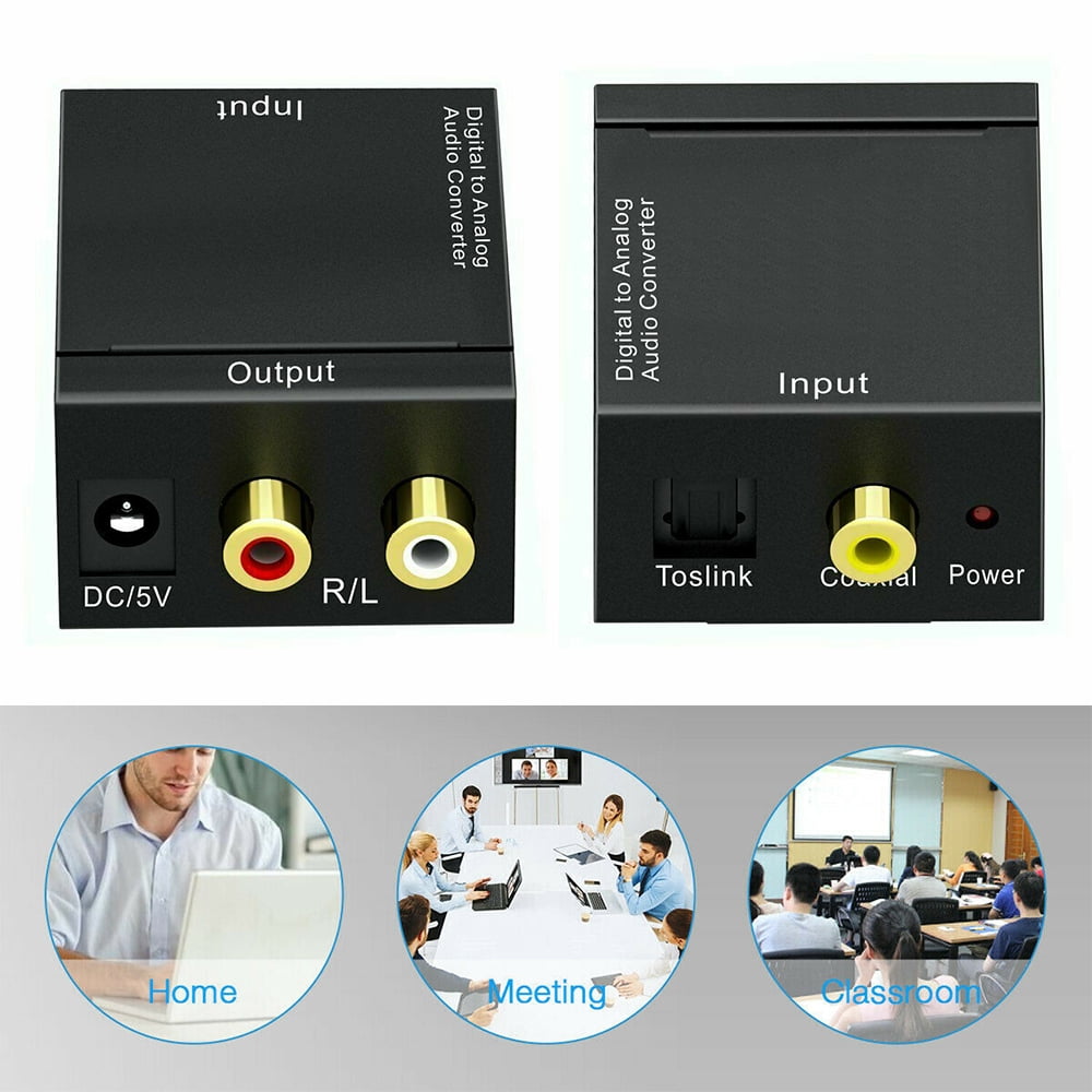 96KHz Digital to Analog Audio Converter, Optical to Analog L/R RCA