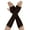 Coffee, variant on INSPIRE CHIC Pair Stripes Printed Stretch Women's Fingerless Arm Warmers Gloves