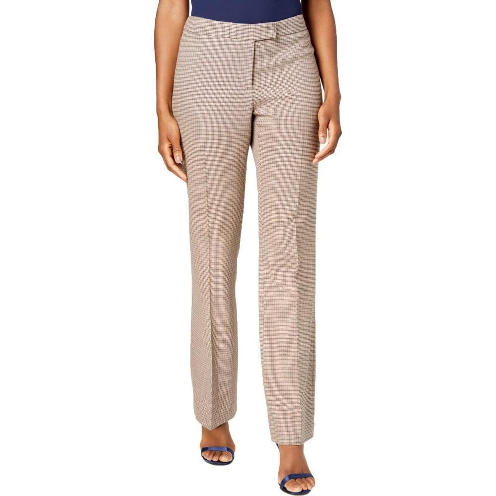 Anne Klein - Anne Klein Womens Plaid Flare Leg Trouser Pants - Walmart.com - Walmart.com