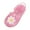 Pink, variant on Little Girls Jelly Sandal for 6-7 Years Old Hollow Out Non-slip Cute Fruit Soft Sole Beach Roman Sandals White