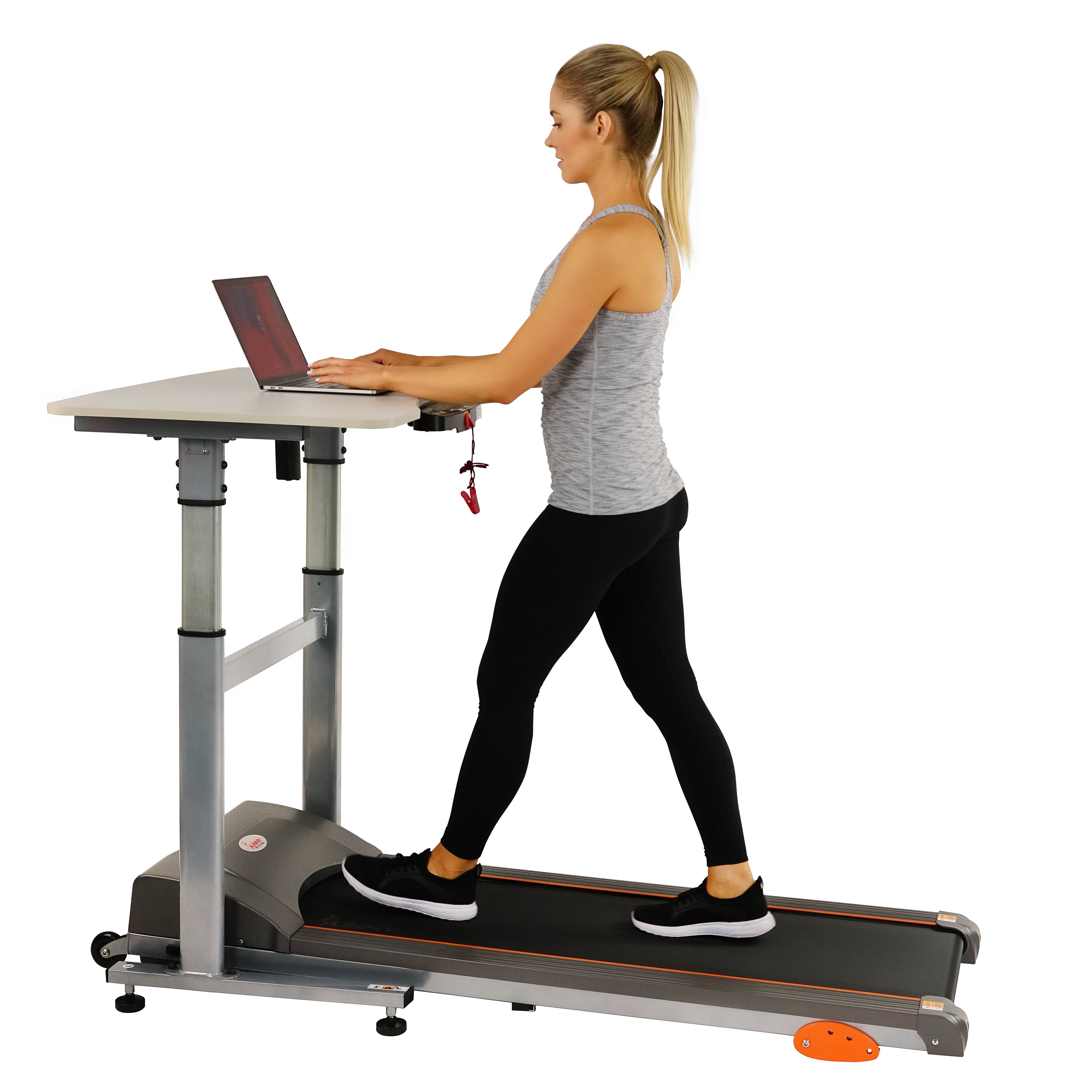Sunny Health & Fitness SFTD7704 Adjustable Desk Workstation Treadmill