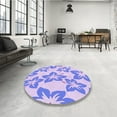 thumbnail image 4 of Ahgly Company Machine Washable Indoor Rectangle Transitional Light Slate Blue Area Rugs, 5' x 8', 4 of 7