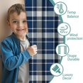 thumbnail image 3 of Blackout Kids Curtains,Navy White Plaid Checkered Pattern Childrens Insulated Curtains Set Of 2,Bedroom Essentials,Toddler Room Decor 52"x63", 3 of 5