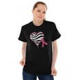 thumbnail image 2 of Heart Zebra Breast Cancer Aware Pink Women's Graphic T Shirt Tees Brisco Brands S, 2 of 2