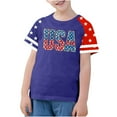 thumbnail image 2 of AUNVITO Boys & Girls Casual Raglan Sleeve T-Shirt Patriotic Independence Day Print Round Neck Graphic Top, 2 of 4