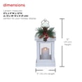thumbnail image 6 of Alpine Corporation Metal and Glass Lantern with Warm LED Light Faux Candle White, 6 of 12