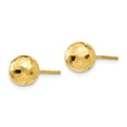thumbnail image 2 of FB Jewels 14K Gold Polished and Diamond Cut 8MM Ball Post Earrings, 2 of 3