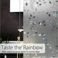 thumbnail image 5 of Luxtrada Window Privacy Film Rainbow Window Clings 3D Decorative Window Vinyl Stained Glass Window Decals Static Cling Window Sticker Non-Adhesive for Home Kitchen Bathroom Office (Leaf), 5 of 7