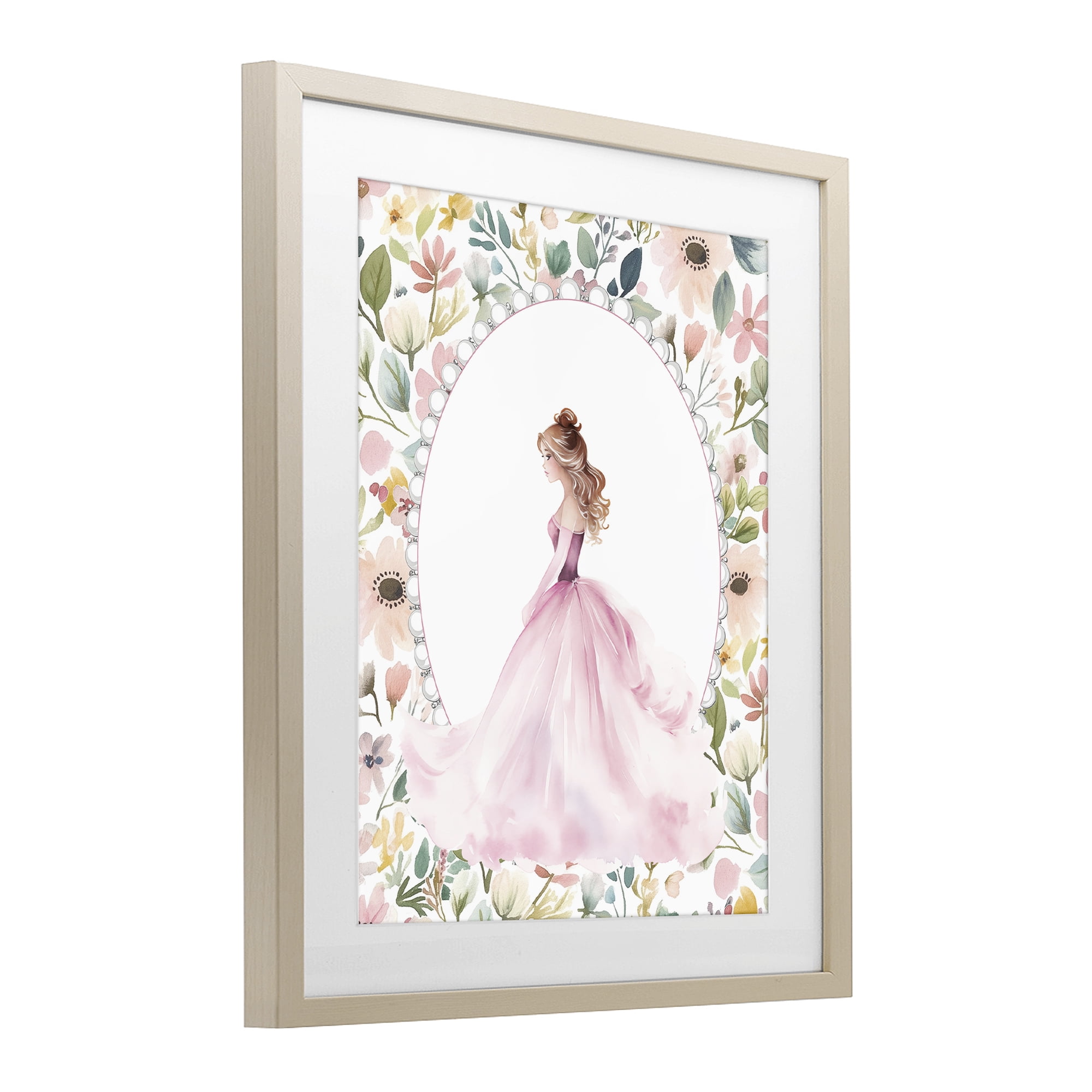 Stupell Industries Elegant Princess Love Birch Framed Print Under Glass, design by Christine Simpson Art