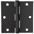 thumbnail image 2 of Design House 6-Pack Matte Black Door Hinges ? 3.5-inch x 3.5-inch ? Square Corner Radius Steel Door Hinge  ? Fits Standard Doors ?   185934, 2 of 6