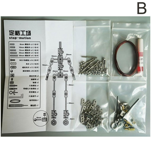 Stop Motion Animation Rig, Armature Rigging System for Stop Motion Kit, Stop Motion Magic Arm with 5 Connectors, Stop Motion Armature Kit for Animators, Photography, Claymation and Creative Projects