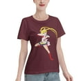 thumbnail image 2 of T-Shirt Basique à Manches Courtes pour Femmes Sailor Moon Lièvre Lunaire, 2 of 6