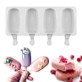 thumbnail image 3 of Moldes caseros de silicona con tapa, moldes para paletas, sin BPA, moldes para helado de 4 cavidades para hacer pasteles, helados y palitos de paleta, fácil liberación, 3 of 5