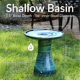 thumbnail image 6 of Sunnydaze Freestanding Ceramic Outdoor Bird Bath, Glazed, UV-Resistant Galaxy Blue Finish, 6 of 12