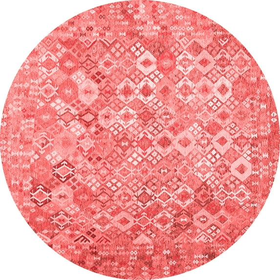 Ahgly Company Indoor Round Southwestern Red Country Area Rugs, 5' Round