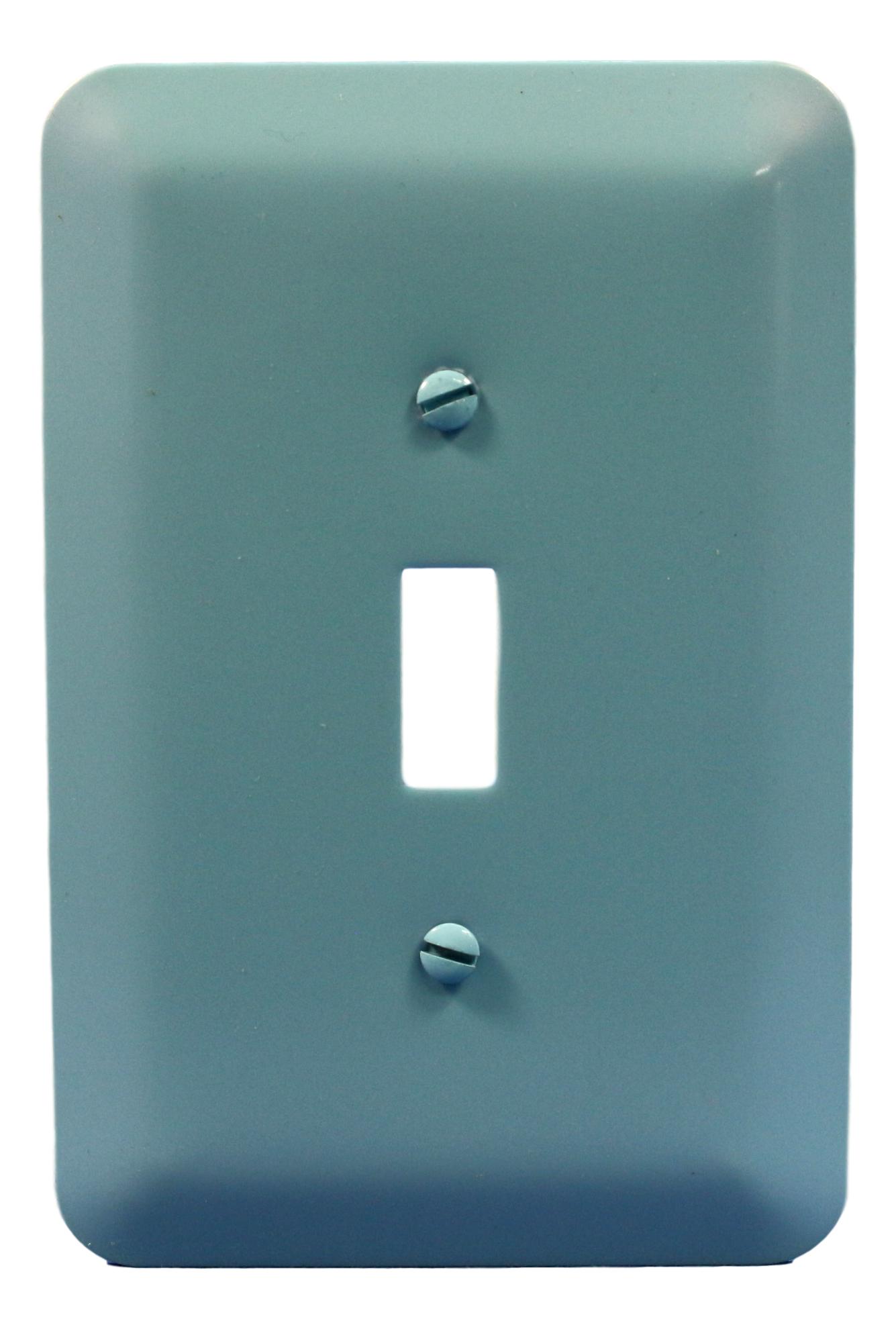 Leviton 1Gang Jumbo Blue Switch Metal Cover Wall Plate Switchplate