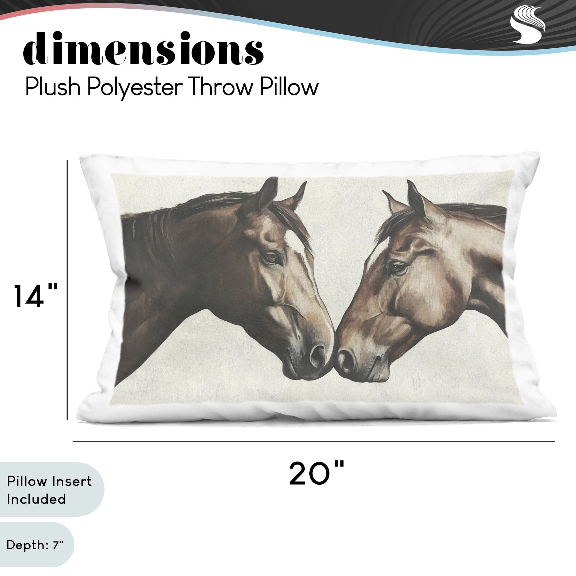 Stupell Industries Equine Companions Pair Decorative Printed Throw Pillow, design by Svetlana Aleynikova