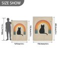 thumbnail image 6 of Yayeee Throw Blanket for Couch Soft Warm 50" x 60" Sofa Chair Bed Decoration, Beige Cat Rainbow, 6 of 7