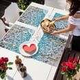thumbnail image 2 of Placemats Set of 4, Water Ripple Seaside Beach Washable Table Mats for Dining Table, Summer Ocean Theme Wipeable Place Mats for Kitchen Indoor Outdoor, 2 of 8
