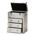 thumbnail image 2 of Baxton Studio Serge Silver Metal 3-Drawer Accent Storage Chest, 2 of 11