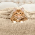 thumbnail image 6 of BNM Solid Fleece Soft Plush Blanket, Full/Queen, Linen, 6 of 7