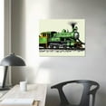 thumbnail image 4 of Nawypu Set of  Green Steam Train Nursery Vehicle Art Canvas Wall Art Framed Paintings Prints Watercolor Steam Locomotive Canvas Wall Decor for Home Boy Bedroom, 4 of 5