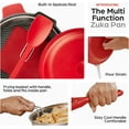 thumbnail image 4 of Granitestone ZUKA Ceramic Pan, 12 Inch Ceramic Deep Frying Pan Set with Steamer, Large Saute Pan with Lid, Everyday Skillet, Non Toxic Pans for Cooking, Nonstick, Induction Oven & Dishwasher Safe, 4 of 8