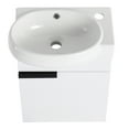 thumbnail image 3 of beingnext  16"/18" Mini Bathroom Vanity with Sink for Small Bathroom, Floating Bathroom Vanity with Soft Close Door White 16.8"W-Ceramic Sink, 3 of 5