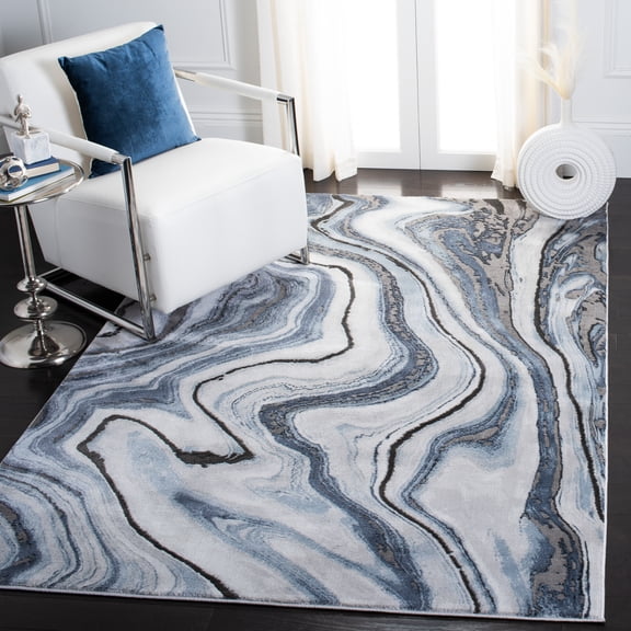 Safavieh Craft Angjelko Abstract Area Rug, Blue/Gray, 2'7" x 5'