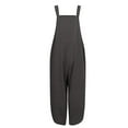 thumbnail image 5 of Women Baggy Tulip Hem Loose Jumpsuits Overalls Square Neck Sleeveless Bib Pants with Pockets Plus Size, 5 of 7