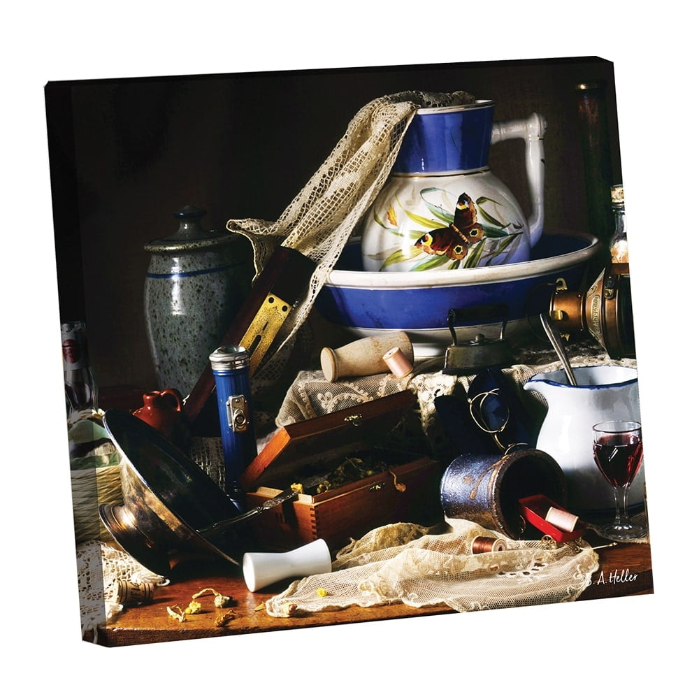 Antiques by photographer Steven A. Heller - 14"x14" Canvas Artwork - Multi-Color 14 x 14