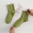 thumbnail image 3 of DTSTARZG 1 pair of fashion solid color short socks cotton fun socks ladies candy color Harajuku socks ladies girls gift socks, 3 of 5