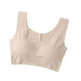 thumbnail image 2 of Clearance under 1!Sevevn Fashion Woman's Solid Strap Wrap Hollow Out Bra Underwear Bralette Stylish Spring Tops for Women Beige XL, 2 of 3