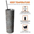 thumbnail image 6 of 20oz Black and Tan Leopard Print Skinny Tumblers Stainless Steel Tumbler with Lid and Straw,Vacuum Insulated Double Wall Travel Tumbler Cups with Cleaning Brush for Coffee,Tea, 6 of 6
