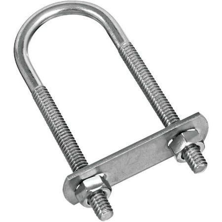 

5 PK National 1/4 In. x 1-1/8 In. x 3-1/2 In. Stainless Steel Round U Bolt