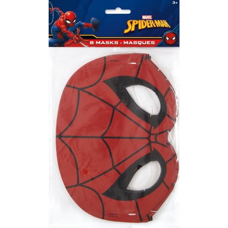 (3 Pack) Spiderman Party Masks, 8-Count
