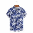 thumbnail image 4 of Titcea Hawaiian Shirts Men Short Sleeve Lapel Stylish Palm Tree Print Shirt Loose Comfort Summer Beach Vacation Tops, M-3XL, 4 of 8