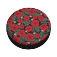 thumbnail image 4 of PUREYAH Beautiful Red Wild Rose Rv Spare Tire Cover, Wheel Covers Protectors Universal Fit for Camping Travel Trailer Truck 16 inch, 4 of 6