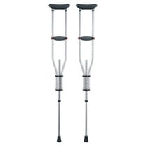 KFFKFF Adjustable Underarm Walking Crutches, 13-Level Height Settings, Lightweight Aluminum Design for Adults and Teens - Includes Comfortable Underarm Pads for Recovery from Leg Injuries or Surgery