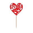 thumbnail image 1 of Paper-cut Monkey Animal China Zodiac Toothpick Flags Heart Lable Cupcake Picks, 1 of 3