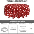 thumbnail image 5 of Christmas Round Tablecloth 60 Inch, Red Winter Christmas Tree Table Cloth for Xmas Rustic Farmhouse Kitchen Decor, Wipeable Polyester Fabric Table Cover for Holiday Party, 5 of 6