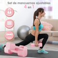 thumbnail image 2 of Mancuernas Ajustables - Juego de 2 Mancuernas Ajustables,2, 3, 4, 5 Libras, Múltiples Opciones de Peso,con Mangos de Goma TPU,Juego de Pesas para Gimnasio en Casa, 4 en 1(Rosa), 2 of 8