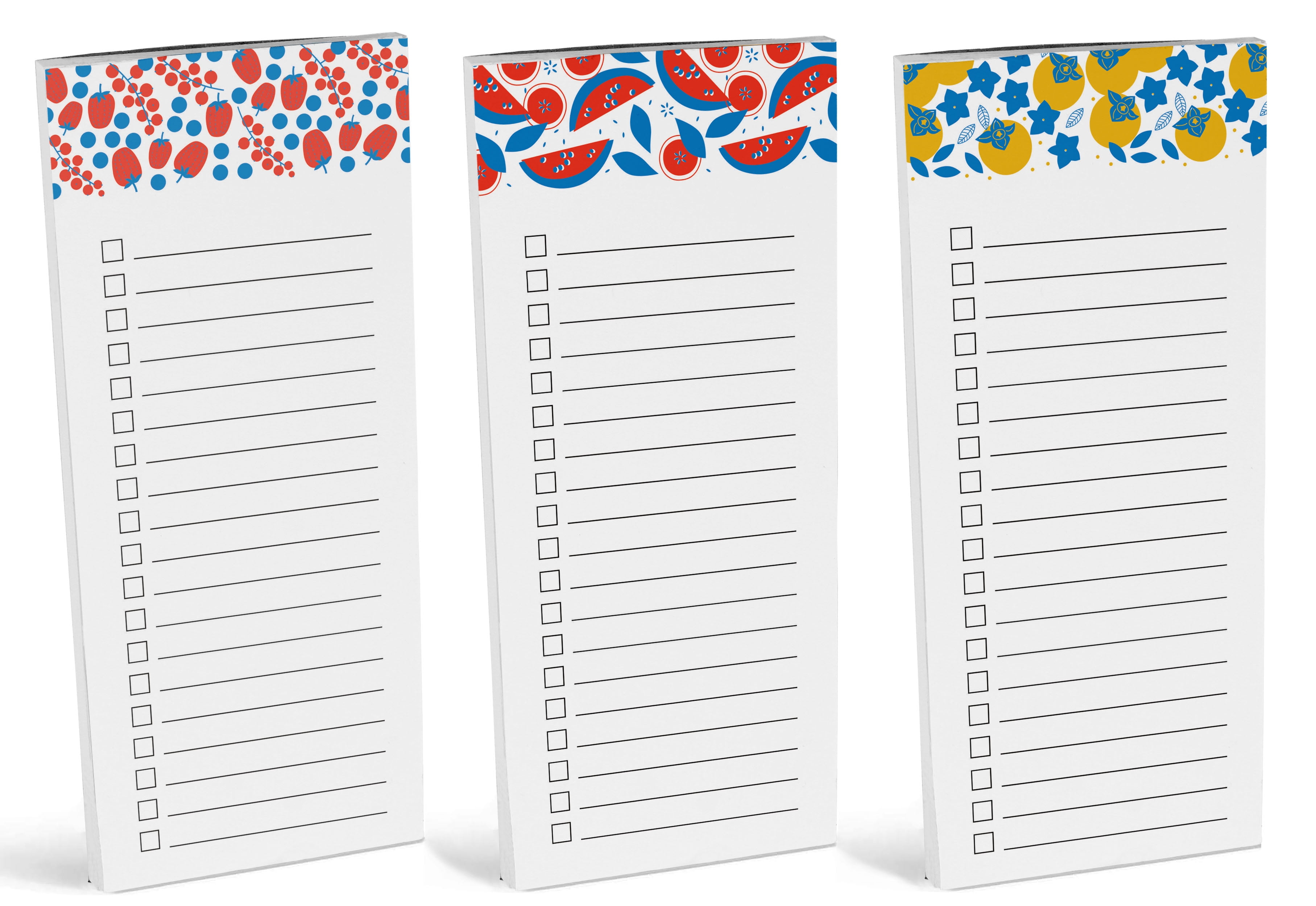 Inkdotpot Pack of 3 Magnetic Fridge To-Do List Notepads- Magnetic Memo Pads For Refrigerator-(50 Sheets Each)-MA