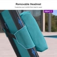 thumbnail image 3 of PURPLE LEAF 3-Piece Patio Lounge Chair Set – Outdoor Chaise Loungers with Aluminum Frame, Side Table & Wheels for Poolside, Sunbathing & Tanning, Includes Pillows, 3 of 10