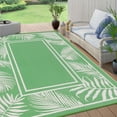 thumbnail image 3 of Outdoor Rug ;x; Reversible Boho Plastic Straw Patio Deck Camping Rugs Indoor Outdoor Portable RV Mat Carpet for Outside Porch Balcony Backyard Beach Pool, 3 of 9